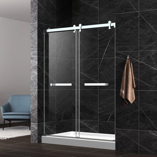 BT - SHOWER DOOR Lucca Semi- Frameless Bypass Sliding Shower Door